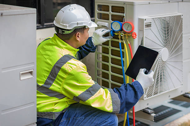 Professional Hvac technician working in Pineville, NC